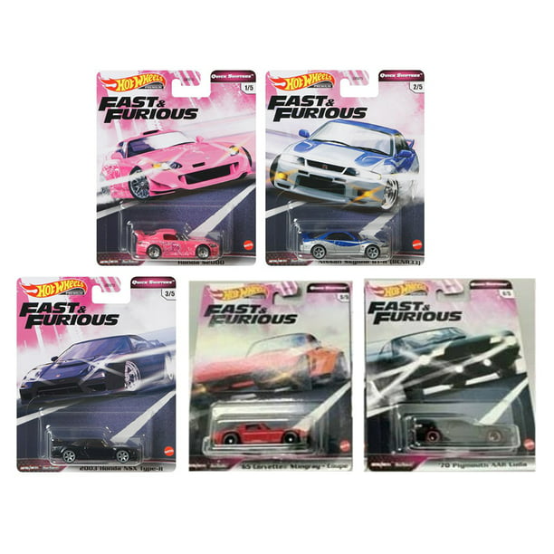 2020 Hot Wheels FAST & FURIOUS Set of all 5 Cars Walmart Exclusive Nissan Ford